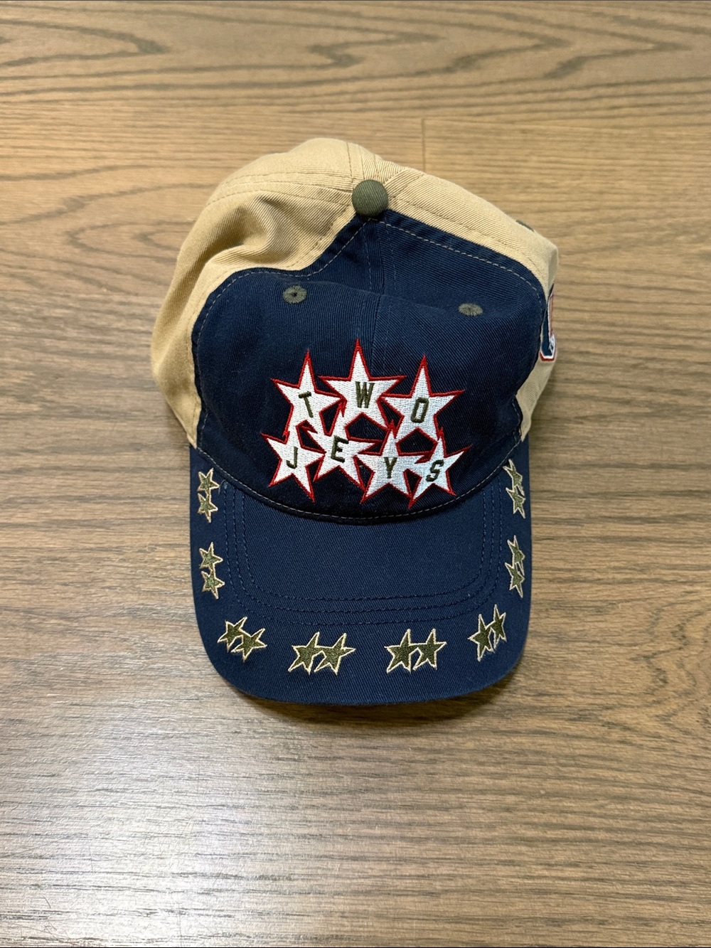 Men’s Navy and Khaki Star Two Jeys hat one size